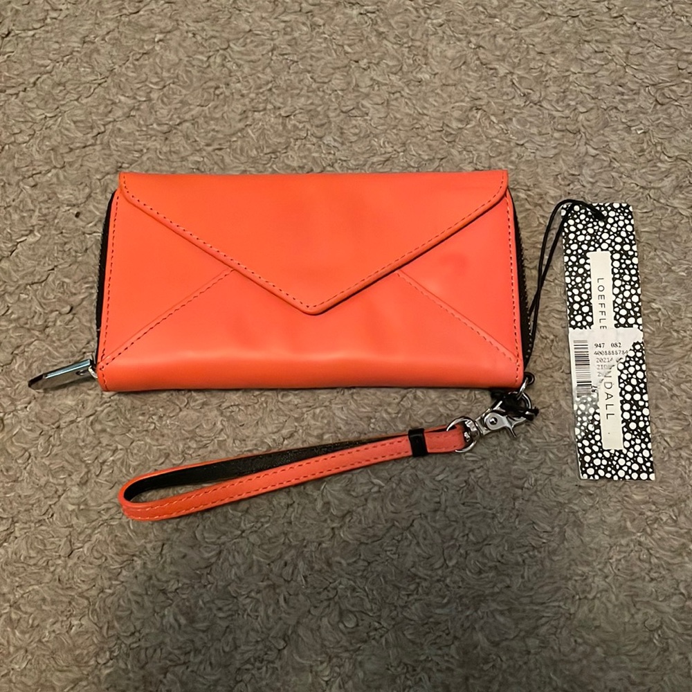 Loeffler Randall Calfskin Leather Zip Wallet